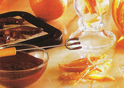 Écorces d'orange glacées