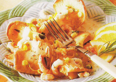 Crevettes aux champignons