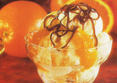 Glace à l'orange